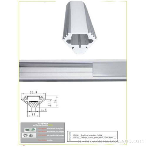 DC24V SMD5050 "V"Shape LED Bar Light with LED Profile